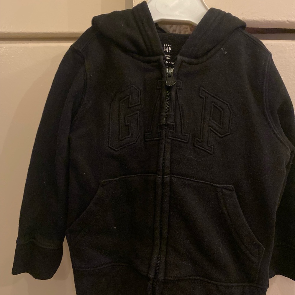 GAP Kids Black Zip-Up Hoodie